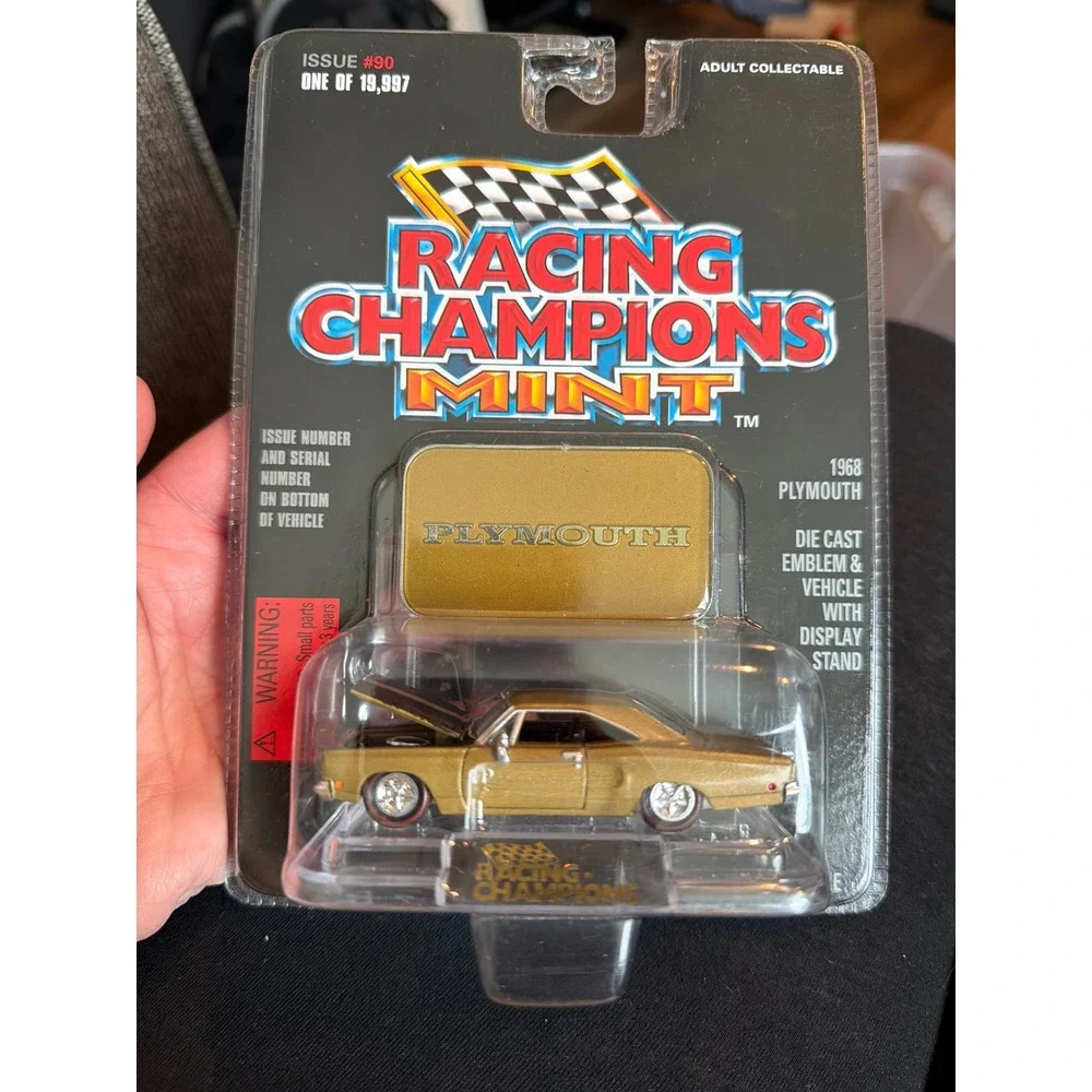 Racing Champions Mint 1968 Plymouth Gold Issue 90 1 of 19997 Diecast Car 1:64
